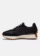 New Balance 327 Women's Sneaker in Black/White Side View