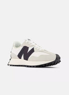 New Balance 327 Women's Sneaker in Sea Salt/White Angled Side View