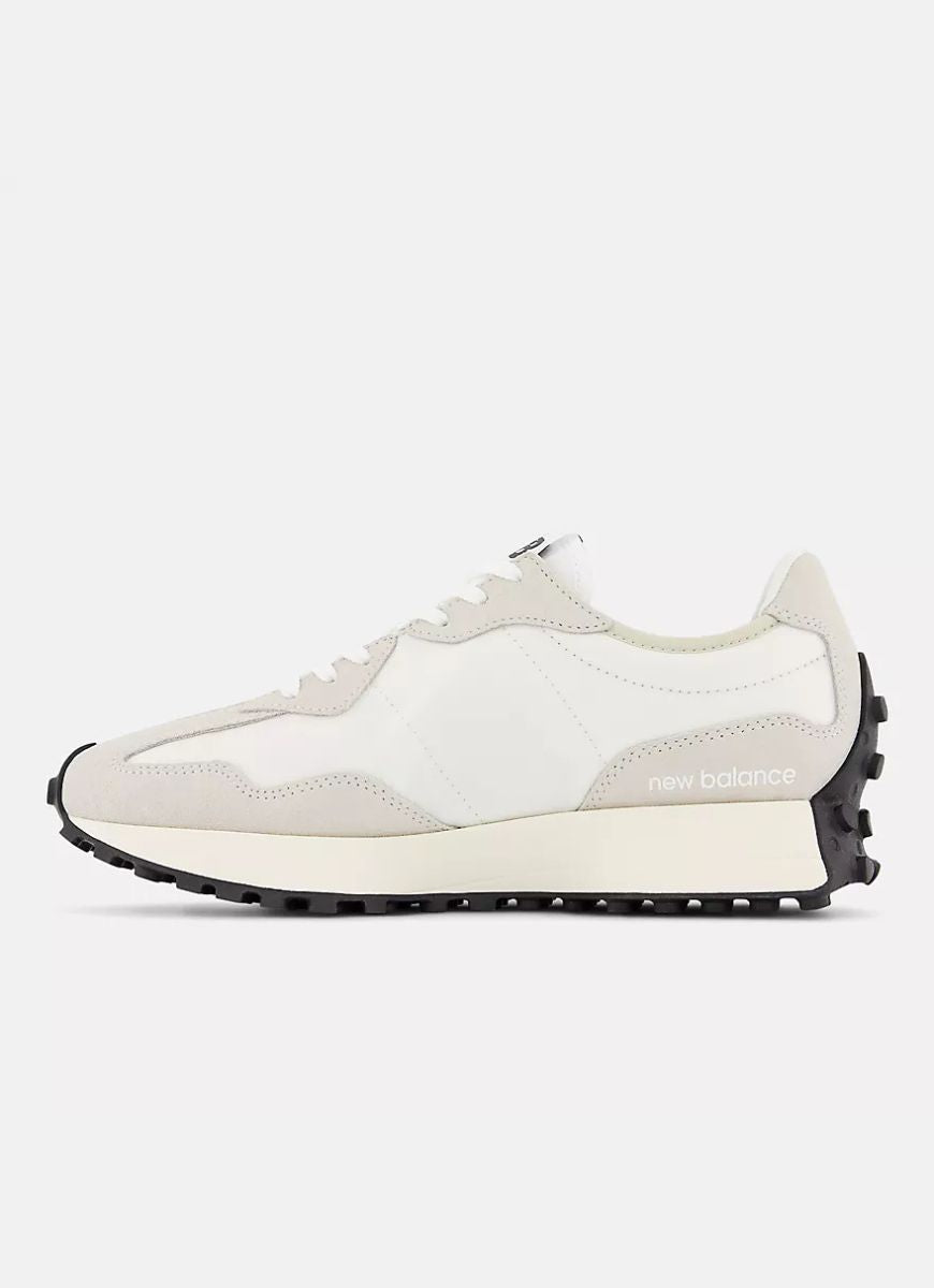 New Balance 327 Women's Sneaker in Sea Salt/White Side View