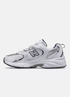 New Balance Women's 530 Sneaker in White/Natural Indigo Side View