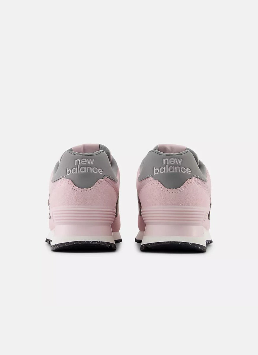 New Balance Women's 574 Sneaker in Rose Sugar Back View