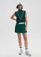 Varley Allena Half Zip Vest in Forest Full Length Front View