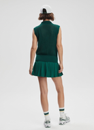 Varley Allena Half Zip Vest in Forest Full Length Back View
