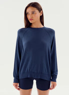 Splits59 Andie Oversized Fleece Sweatshirt in Indigo