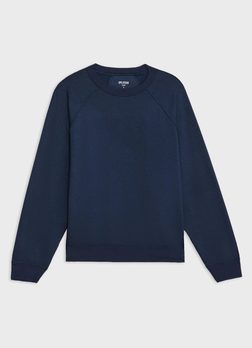 Splits59 Andie Oversized Fleece Sweatshirt in Indigo Product Shot View