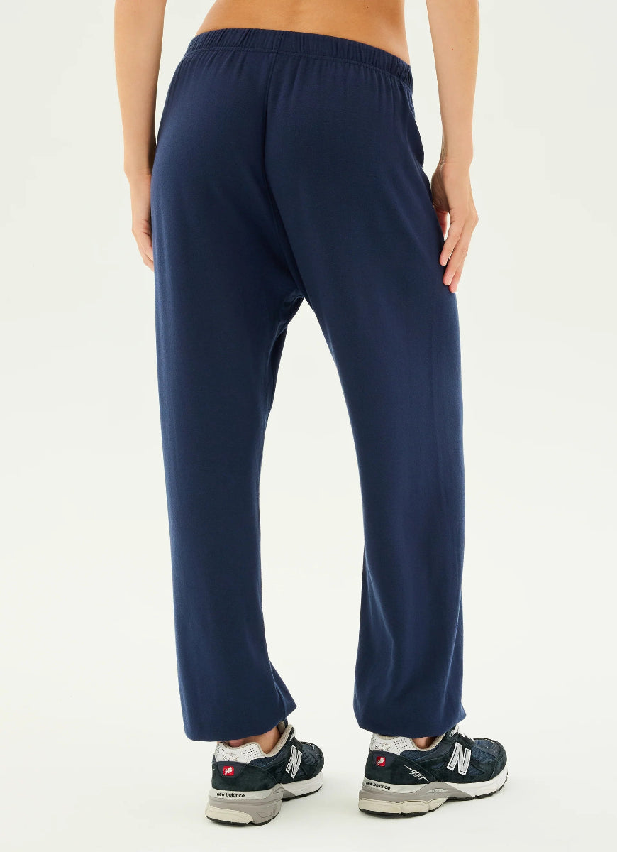 Splits59 Andie Oversized Fleece Sweatpant in Indigo Back View