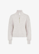 Varley Davidson Sweat in Ivory Marl Product Shot View