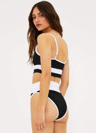 BEACH RIOT Emmy Bikini Bottom in Black and White