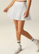 Beyond Yoga If You Pleats Mini Tennis Skirt in White