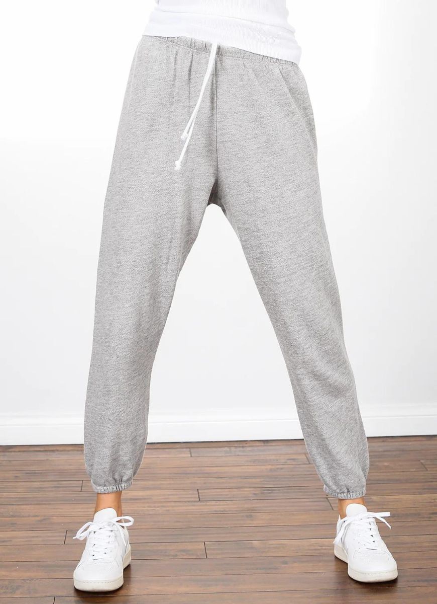 Perfect White Tee Johnny French Terry Women's Sweatpant in Heather Grey