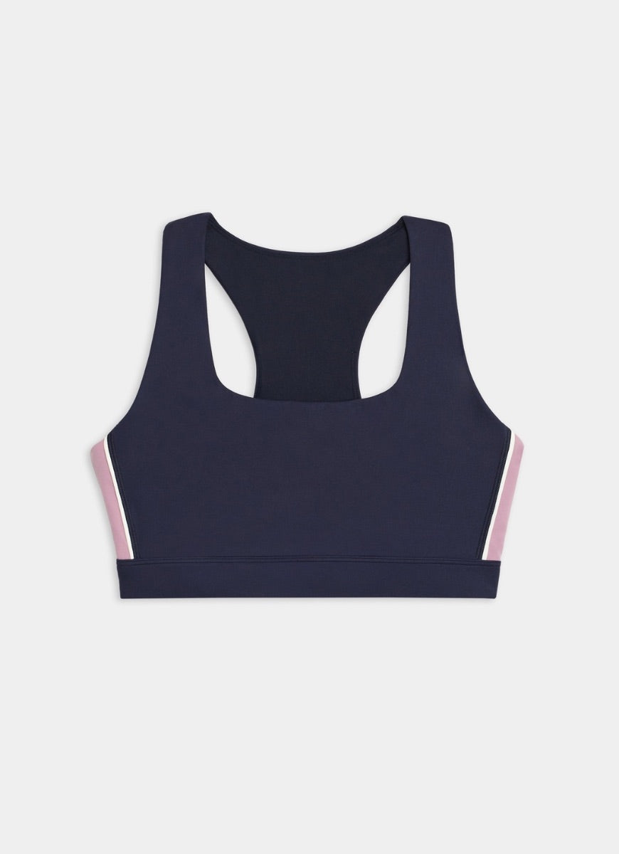 Splits59 Lexi Rigor Sports Bra in Indigo/Blush Product Shot View