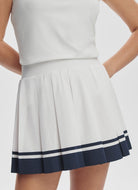 Varley Mariam 2-in-1 Court Skirt 14.5” in White/Blue Nights