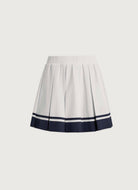Varley Mariam 2-in-1 Court Skirt 14.5” in White/Blue Nights Product Shot View