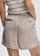 Varley Sakara High Rise Short 4” in Silver Cloud Back View