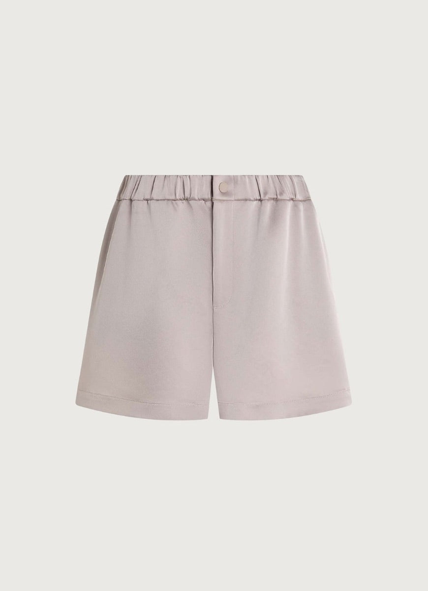 Varley Sakara High Rise Short 4” in Silver Cloud Product Shot View
