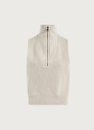Varley Amina Half Zip Knit in Silver Birch Product Shot View