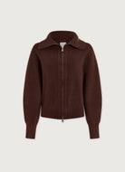 Varley Enrico Knit Jacket in Coffee Bean Product Shot View