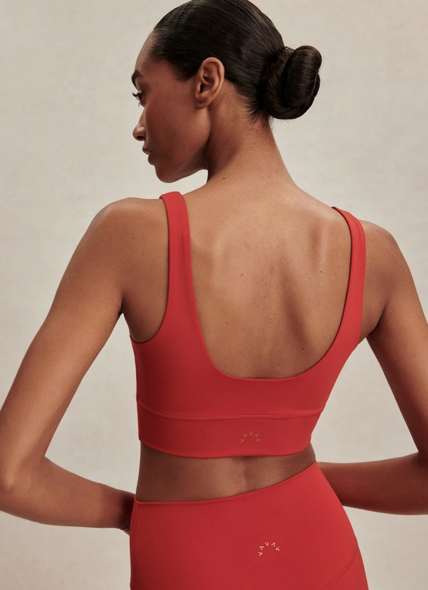 Varley Freesoft Cori Sports Bra in Lava Falls Back View