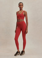 Varley Freesoft Cori Sports Bra in Lava Falls Full Length Front View