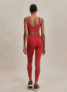 Varley Freesoft Cori Sports Bra in Lava Falls Full Length Back View