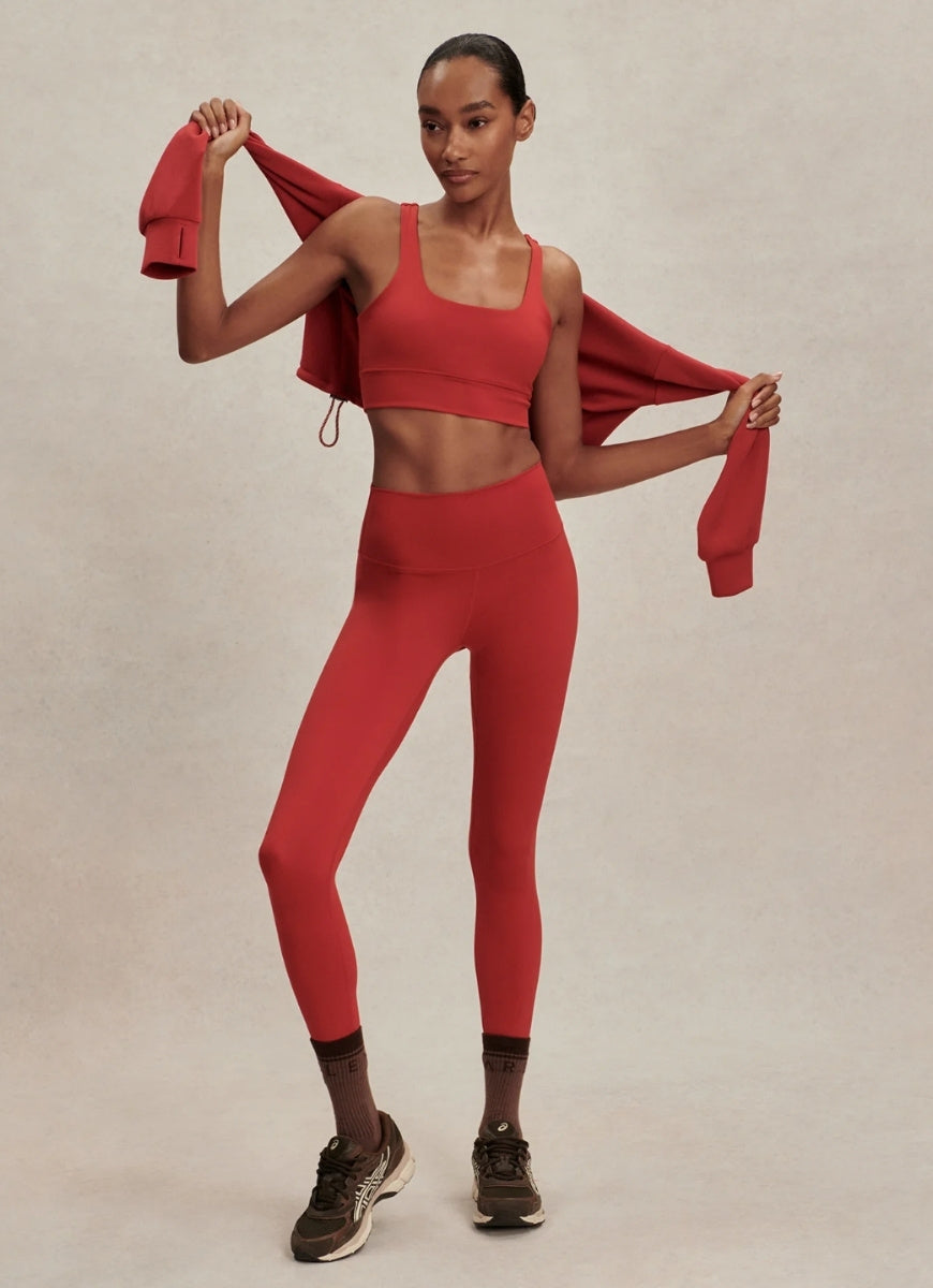 Varley Freesoft High Rise Legging 25” in  Lava Falls Full Length Front View