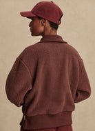Varley Roselle Half Zip Fleece in Deep Mahogany Back View