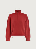 Varley Sian Cropped Half Zip Midlayer in Lava Falls Product Shot View