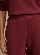 Varley The Slim Cuff Pant 27.5” in New Maroon Close Up Front View