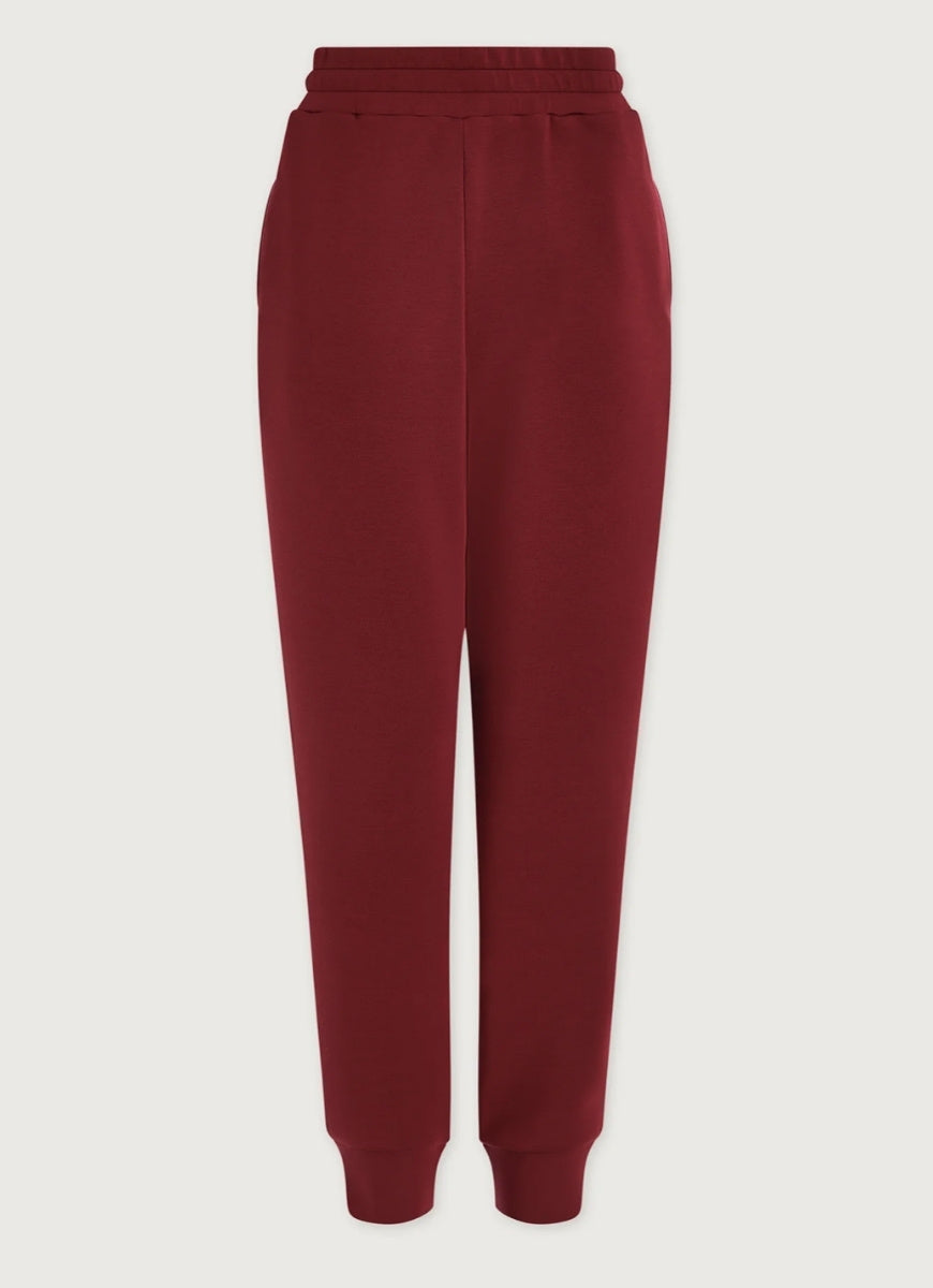 Varley The Slim Cuff Pant 27.5” in New Maroon Product Shot View