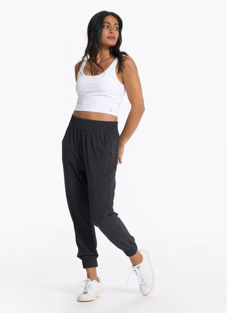 Vuori Women's Villa Jogger in Black Full Front View