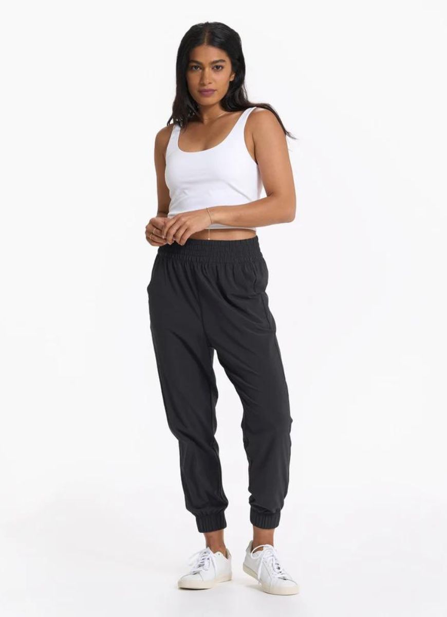 Vuori Women's Villa Jogger in Black Front View