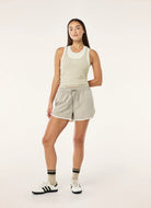 P.E Nation Academy Short in Biscuit Full Length Front View