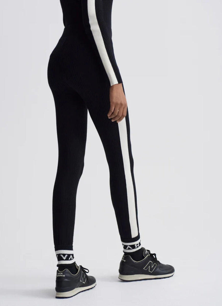 Varley Aiden Knit Legging in Black Back View