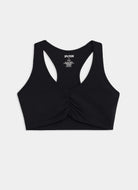Splits59 Airweight Sports Bra With Ruching in Black Product Shot View