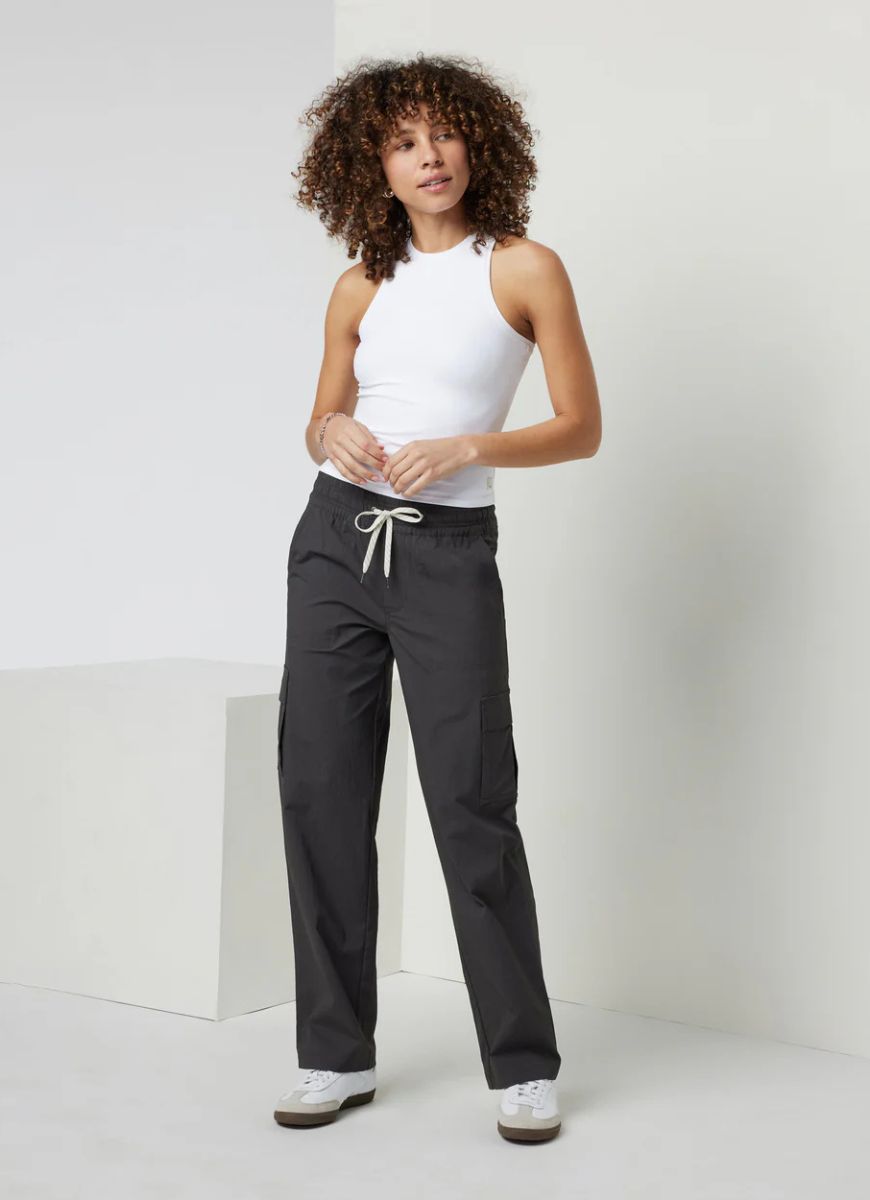 Vuori AllTheFeels Crew Tank Top in White Full Length Front View