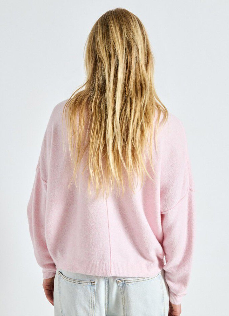 American Vintage Damsville Pullover Sweater in Dragee Chine Back View