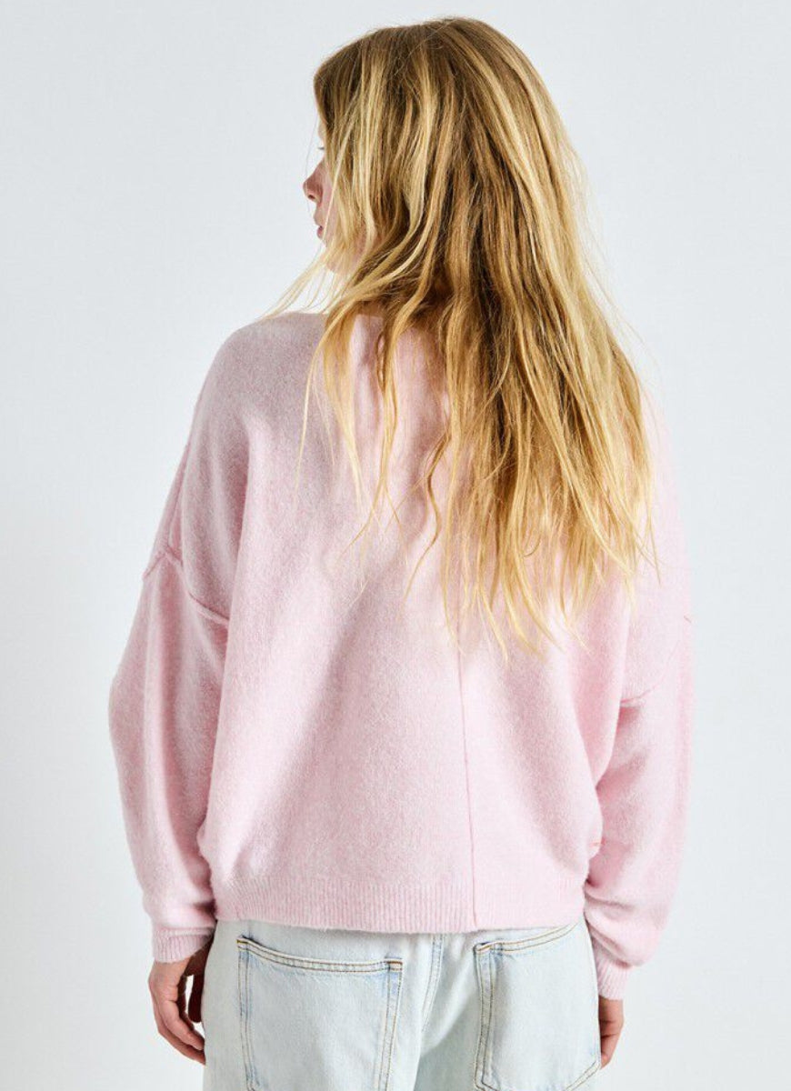 American Vintage Damsville Pullover Sweater in Dragee Chine Alternate Back View