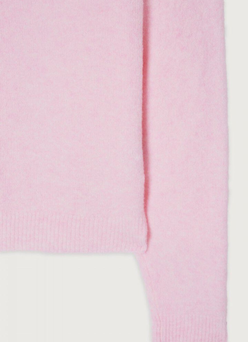 American Vintage Damsville Pullover Sweater in Dragee Chine Close Up View