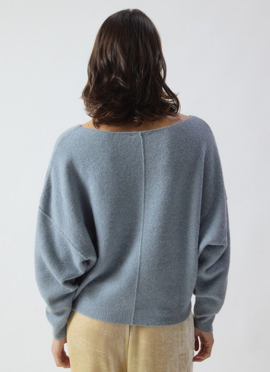 American Vintage Damsville Pullover Sweater in Orage Chine Back View