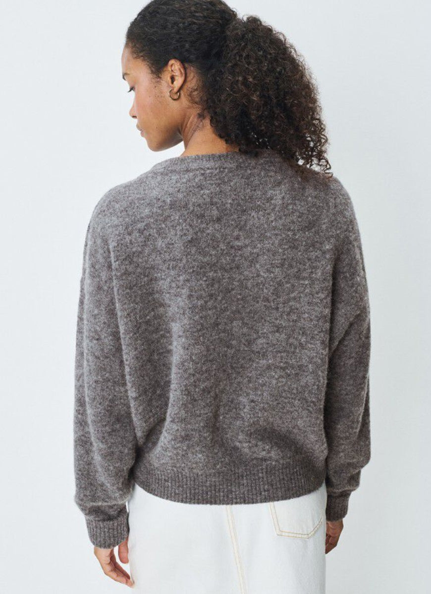 American Vintage Vitow Sweater in Acier Chine Back View