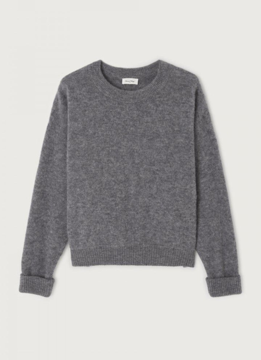 American Vintage Vitow Sweater in Acier Chine Product Shot View