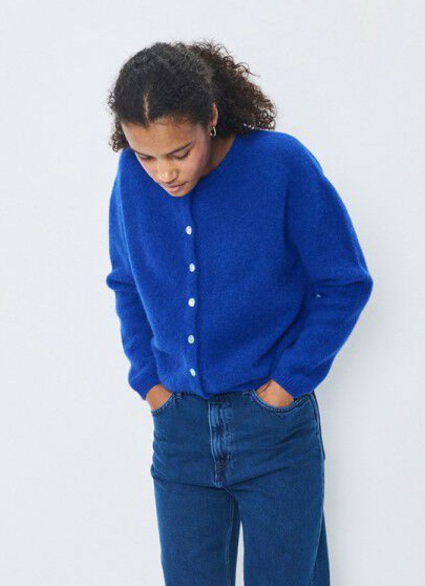 American Vintage Vitow Cardigan in Royal Blue