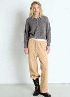 American Vintage Vitow Cardigan in Acier Chine Full Length Front View