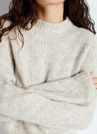 American Vintage East Sweater in Poudreuse Chine Close Up Front View