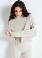 American Vintage East Sweater in Poudreuse Chine Front View