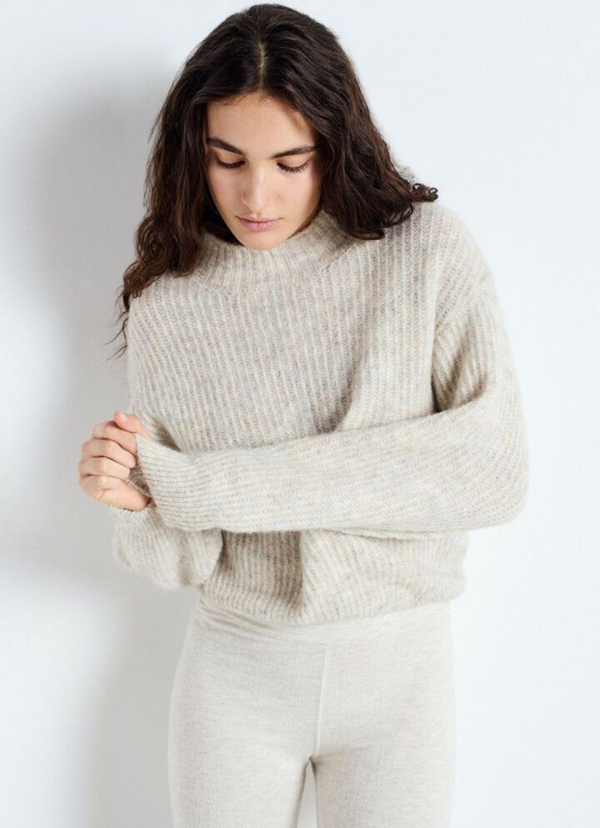 American Vintage East Sweater in Poudreuse Chine Front View