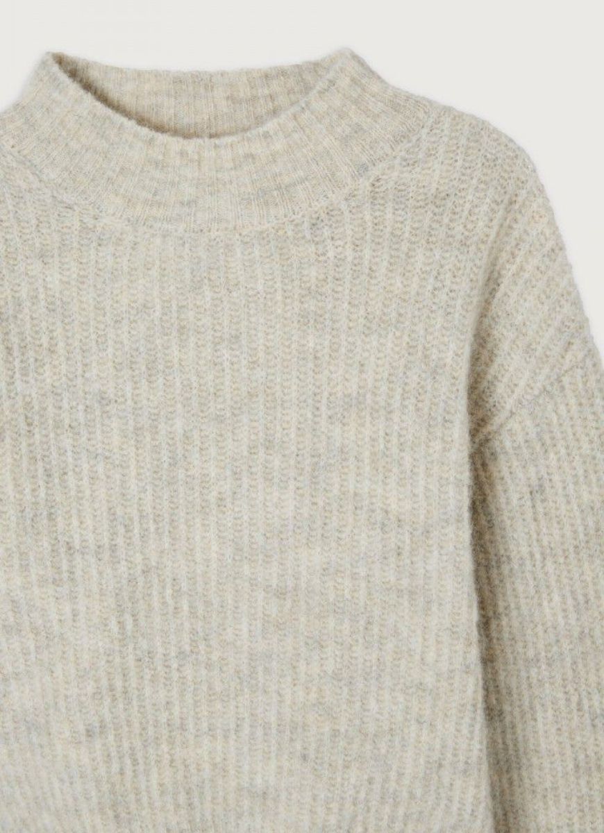 American Vintage East Sweater in Poudreuse Chine Close Up View