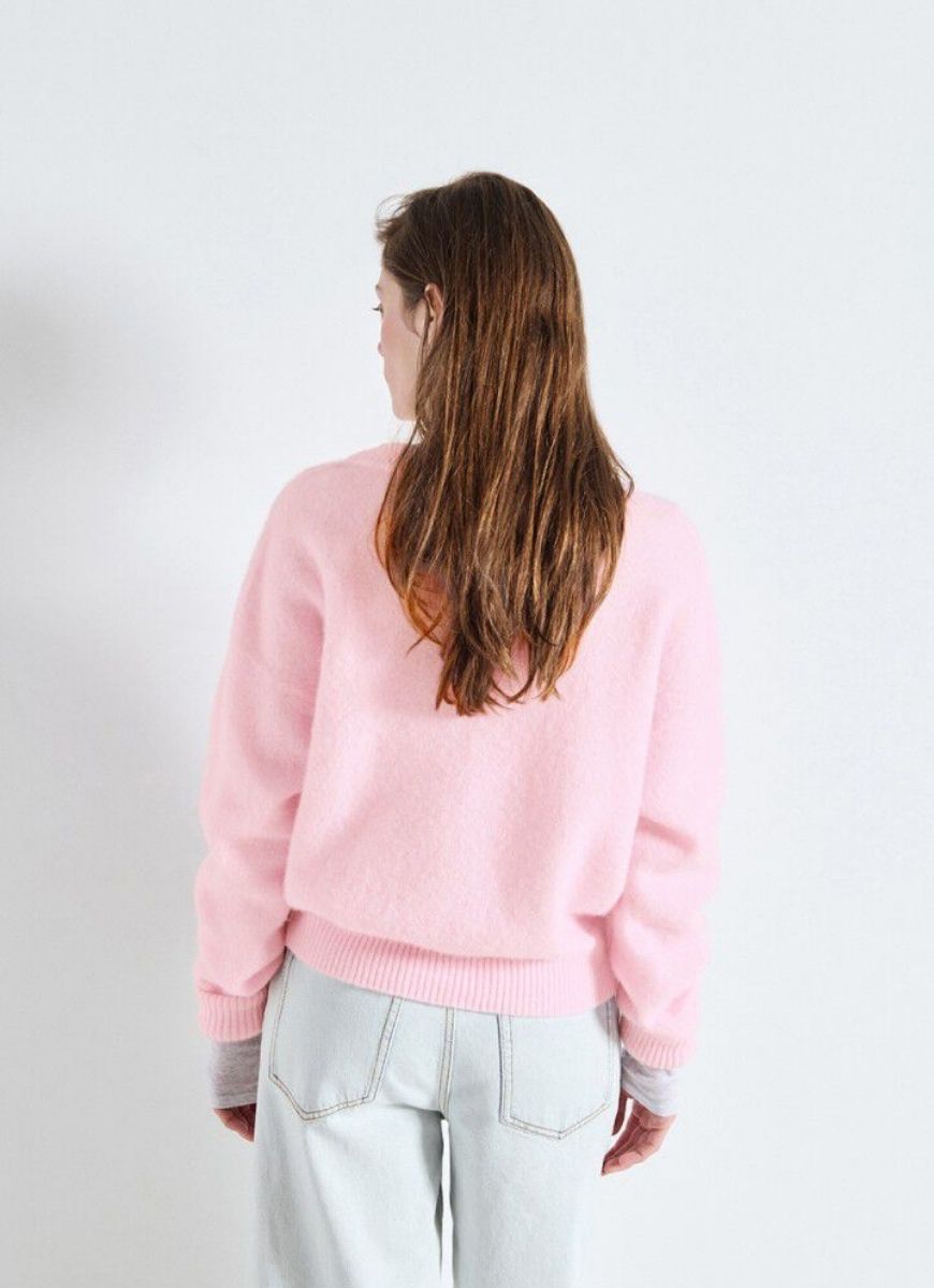 American Vintage Vitow Sweater in Dragee Chine Back View