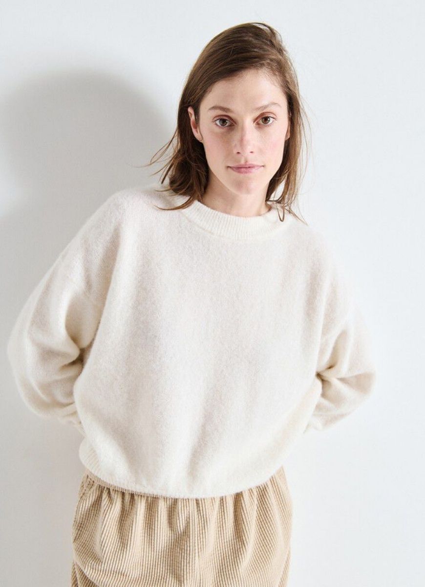 American Vintage Vitow Sweater in Blanc