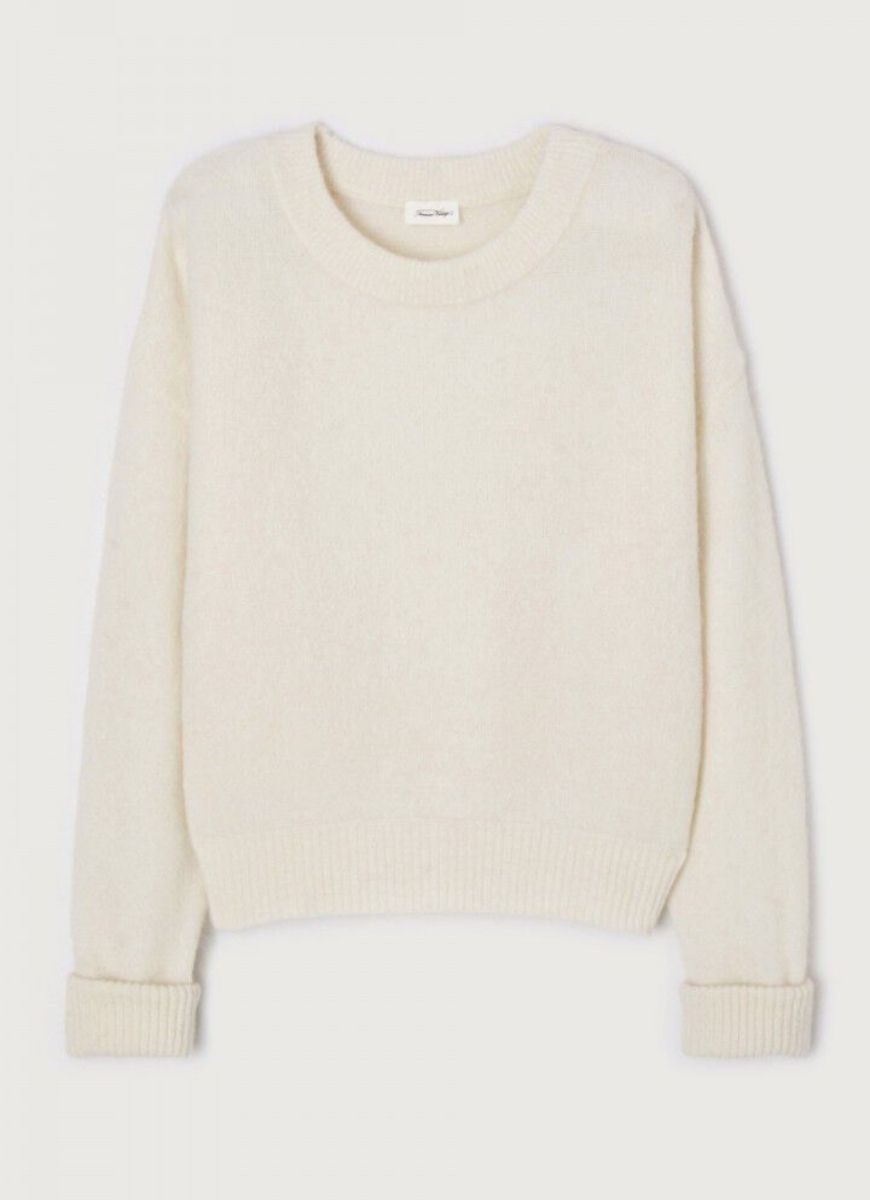 American Vintage Vitow Sweater in Blanc Product Shot View